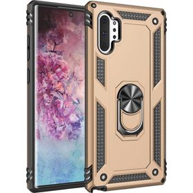 Microsonic Samsung Galaxy Note 10 Plus Military Ring Holder Gold Kılıf