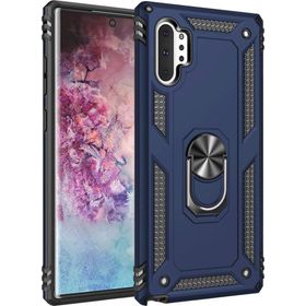 Microsonic Samsung Galaxy Note 10 Plus Military Ring Holder Lacivert Kılıf