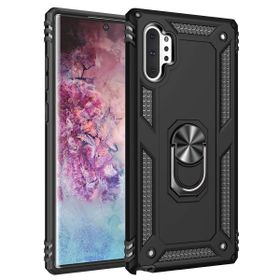 Microsonic Samsung Galaxy Note 10 Plus Military Ring Holder Siyah Kılıf