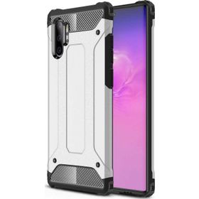 Microsonic Samsung Galaxy Note 10 Plus Rugged Armor Gümüş Cep Telefonu Kılıf