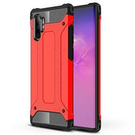 Microsonic Samsung Galaxy Note 10 Plus Uyumlu Rugged Armor Kırmızı Kılıf