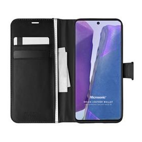 Microsonic Samsung Galaxy Note 20 Delux Leather Wallet Siyah Kılıf
