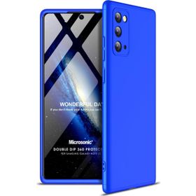 Microsonic Samsung Galaxy Note 20 Double Dip 360 Protective Mavi Cep Telefonu Kılıf