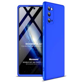 Microsonic Samsung Galaxy Note 20 Double Dip 360 Protective Mavi Cep Telefonu Kılıf