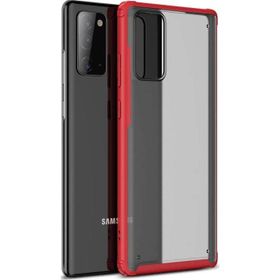 Microsonic Samsung Galaxy Note 20 Frosted Frame Kırmızı Cep Telefonu Kılıf