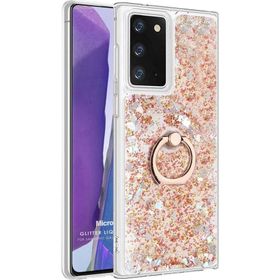 Microsonic Samsung Galaxy Note 20 Glitter Liquid Holder Gold Cep Telefonu Kılıf