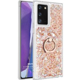Microsonic Samsung Galaxy Note 20 Glitter Liquid Holder Gold Cep Telefonu Kılıf