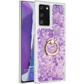 Microsonic Samsung Galaxy Note 20 Glitter Liquid Holder Mor Cep Telefonu Kılıf