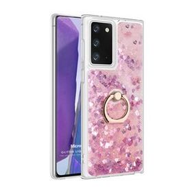 Microsonic Samsung Galaxy Note 20 Glitter Liquid Holder Pembe Kılıf