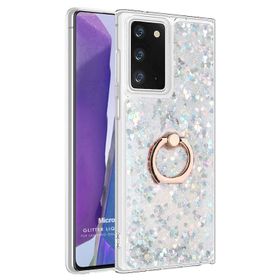 Microsonic Samsung Galaxy Note 20 Glitter Liquid Holder Pembe Kılıf