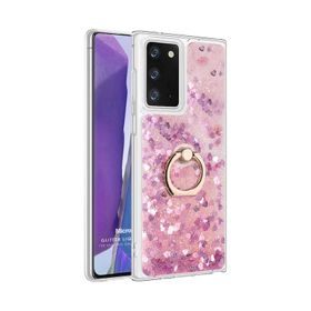 Microsonic Samsung Galaxy Note 20 Glitter Liquid Holder Pembe Kılıf