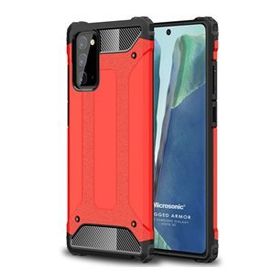 Microsonic Samsung Galaxy Note 20 Rugged Armor Kırmızı Cep Telefonu Kılıf