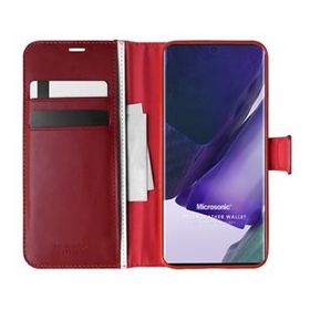 Microsonic Samsung Galaxy Note 20 Ultra Delux Leather Wallet Kırmızı Kılıf