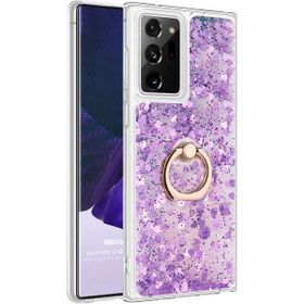 Microsonic Samsung Galaxy Note 20 Ultra Glitter Liquid Holder Mor Kılıf