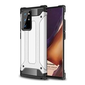 Microsonic Samsung Galaxy Note 20 Ultra Rugged Armor Gümüş Cep Telefonu Kılıf