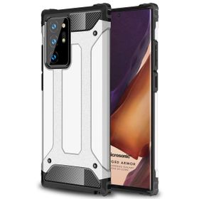 Microsonic Samsung Galaxy Note 20 Ultra Rugged Armor Gümüş Cep Telefonu Kılıf
