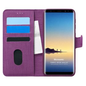 Microsonic Samsung Galaxy Note 8 Deri Dokulu Gri Silikon Kılıf