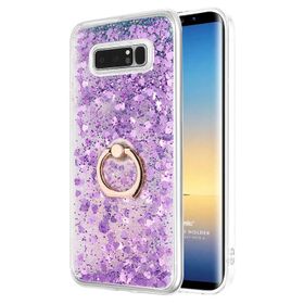 Microsonic Samsung Galaxy Note 8 Deri Dokulu Gri Silikon Kılıf