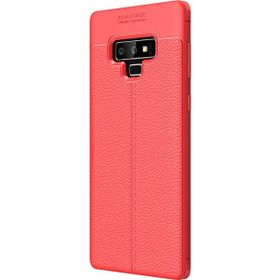 Microsonic Samsung Galaxy Note 9 Deri Dokulu Silikon Kırmızı Kılıf