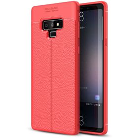 Microsonic Samsung Galaxy Note 9 Deri Dokulu Silikon Kırmızı Kılıf
