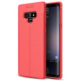 Microsonic Samsung Galaxy Note 9 Deri Dokulu Silikon Kırmızı Kılıf