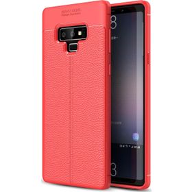 Microsonic Samsung Galaxy Note 9 Deri Dokulu Silikon Kırmızı Kılıf