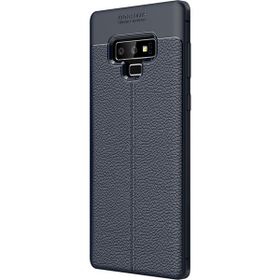 Microsonic Samsung Galaxy Note 9 Deri Dokulu Silikon Lacivert Kılıf