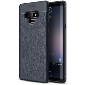 Microsonic Samsung Galaxy Note 9 Deri Dokulu Silikon Lacivert Kılıf