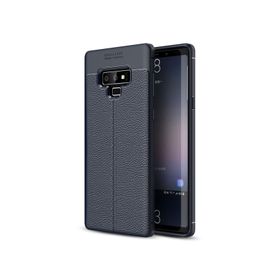 Microsonic Samsung Galaxy Note 9 Deri Dokulu Silikon Lacivert Kılıf
