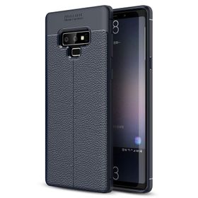 Microsonic Samsung Galaxy Note 9 Deri Dokulu Silikon Lacivert Kılıf