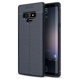 Microsonic Samsung Galaxy Note 9 Deri Dokulu Silikon Lacivert Kılıf