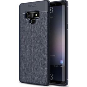 Microsonic Samsung Galaxy Note 9 Deri Dokulu Silikon Lacivert Kılıf