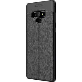 Microsonic Samsung Galaxy Note 9 Deri Dokulu Silikon Siyah Kılıf