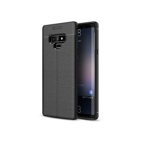 Microsonic Samsung Galaxy Note 9 Deri Dokulu Silikon Siyah Kılıf