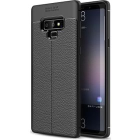 Microsonic Samsung Galaxy Note 9 Deri Dokulu Silikon Siyah Kılıf
