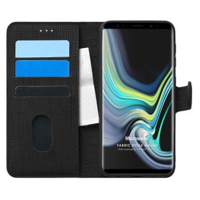 Microsonic Samsung Galaxy Note 9 Fabric Book Wallet Siyah Kılıf