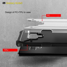 Microsonic Samsung Galaxy Note 9 Rugged Armor Gümüş Kılıf