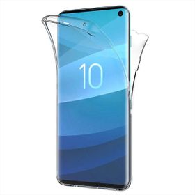 Microsonic Samsung Galaxy S10 6 tarafı tam full koruma 360 Clear Soft Şeffaf Cep Telefonu Kılıf