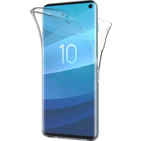 Microsonic Samsung Galaxy S10 6 tarafı tam full koruma 360 Clear Soft Şeffaf Cep Telefonu Kılıf
