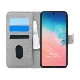 Microsonic Samsung Galaxy S10 Lite Fabric Book Wallet Gri Cep Telefonu Kılıf