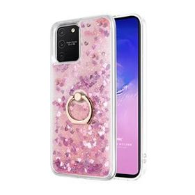 Microsonic Samsung Galaxy S10 Lite Glitter Liquid Holder Pembe Cep Telefonu Kılıf