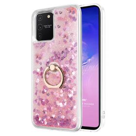 Microsonic Samsung Galaxy S10 Lite Glitter Liquid Holder Pembe Cep Telefonu Kılıf