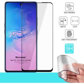 Microsonic Samsung Galaxy S10 Lite Seramik Matte Flexible Siyah Ekran Koruyucu