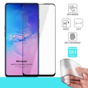 Microsonic Samsung Galaxy S10 Lite Seramik Matte Flexible Siyah Ekran Koruyucu