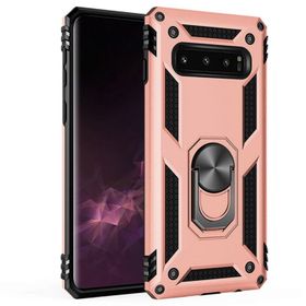Microsonic Samsung Galaxy S10 Military Ring Holder Gold Kılıf
