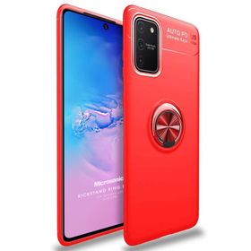 Microsonic Samsung Galaxy S10 Military Ring Holder Kırmızı Kılıf