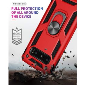 Microsonic Samsung Galaxy S10 Military Ring Holder Lacivert Kılıf