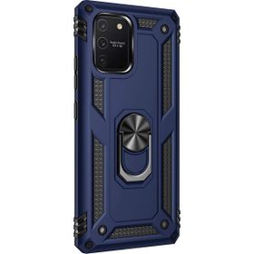 Microsonic Samsung Galaxy S10 Military Ring Holder Lacivert Kılıf