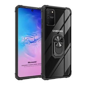 Microsonic Samsung Galaxy S10 Military Ring Holder Siyah Kılıf