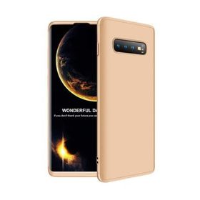 Microsonic Samsung Galaxy S10 Plus Double Dip 360 Protective Gold Kılıf